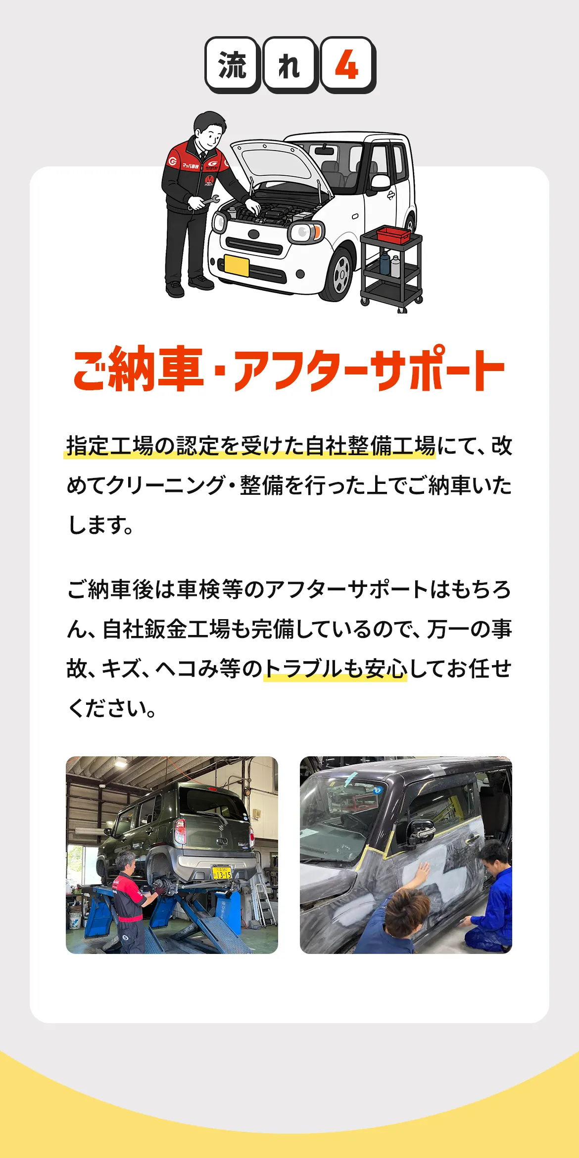 ご納車・アフターサポート